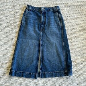KHAITE DENIM SKIRT. SIZE 27/ CHARLENE SKIRT